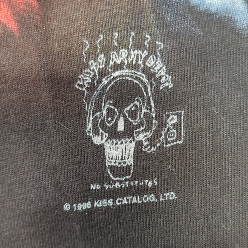 Vintage 1996 KISS Band Tee XL Cronies USA Made Fire Graphic Rock Shirt - Picture 4 of 5
